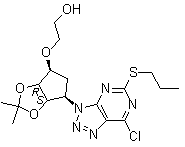 Ethanol, 2-[[(3aR,4S,6R,6aS)-6-[7-chloro-5-(propylthio)-3H-1,2,3-triazolo[4,5-d] pyrimidin-3-yl]tetrahydro-2,2-dimethyl-4H-cyclopenta-1,3-dioxol-4-yl]oxy ]-